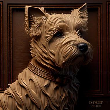 3D model Dandy Dinmont Terrier dog (STL)